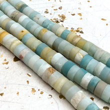 Load image into Gallery viewer, Large Hole Matte Amazonite Bead Strand
