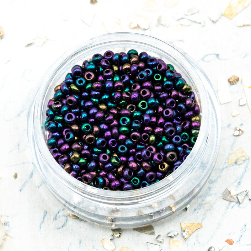 15/0 Metallic Purple Seed Bead Jar