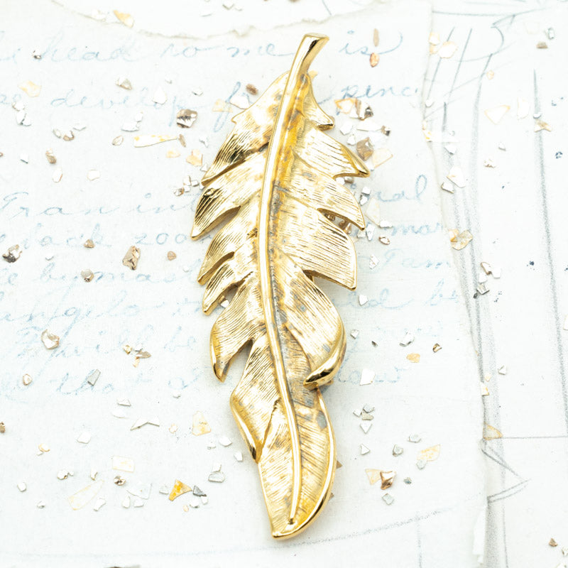 Golden Feather Pin