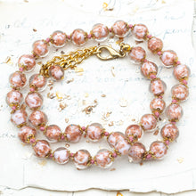 Load image into Gallery viewer, Pastel Pink Venetian Glass Necklace - Tucson Find
