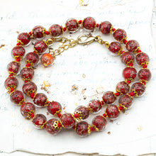 Load image into Gallery viewer, Santa Red Venetian Glass Necklace - Tucson Find
