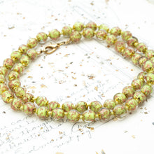 Load image into Gallery viewer, Kiwi Green Venetian Glass Necklace - Tucson Find
