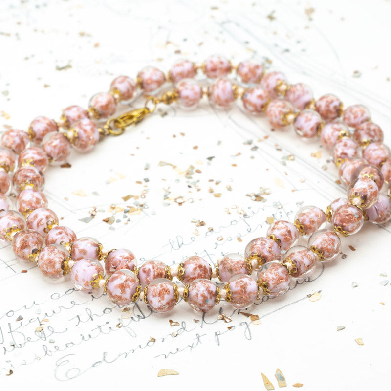 Pink Venetian Glass Necklace