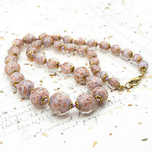 Load image into Gallery viewer, Pink Graduated Venetian Glass Necklace - Tucson Find
