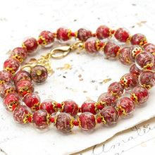Load image into Gallery viewer, Gorgeous Red Venetian Glass Necklace - Tucson Find
