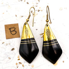 Load image into Gallery viewer, Wooden and Brass African Earrings
