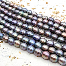 Load image into Gallery viewer, Iridescent Large Hole Pearl Strands
