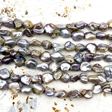 Load image into Gallery viewer, 15.5&quot; Weathered Keshi Pearl Bead Strand

