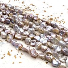 Load image into Gallery viewer, 15.5&quot; Weathered Keshi Pearl Bead Strand
