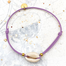 Load image into Gallery viewer, Lilac Shell Adjustable Stretch Bracelet - Gig&#39;s Paris Find
