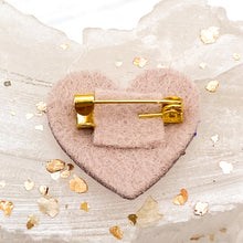 Load image into Gallery viewer, Leather Heart Pin - Gig&#39;s Paris Find
