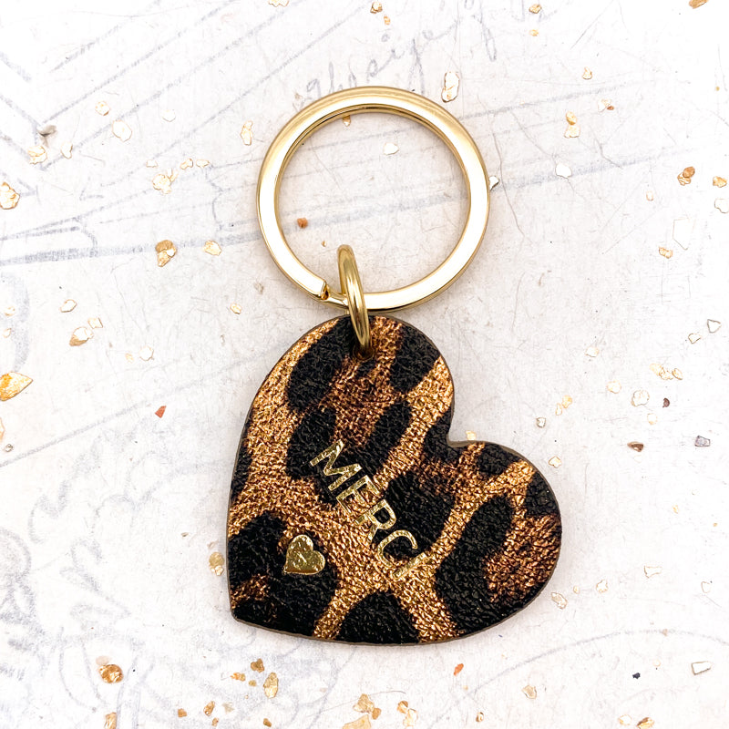 Leather Heart Keychain - Gig's Paris Find