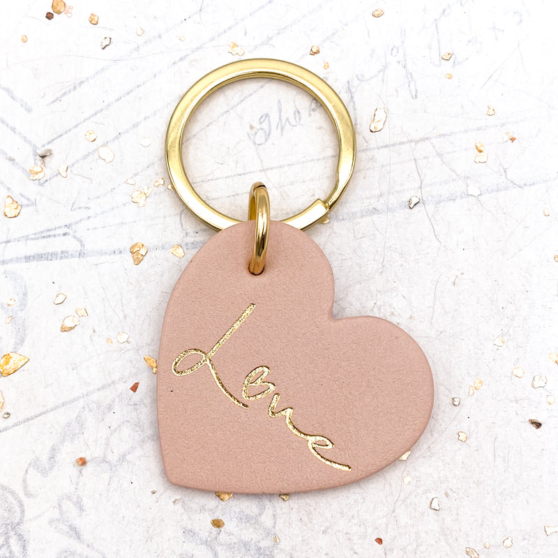 Leather Heart Keychain - Gig's Paris Find