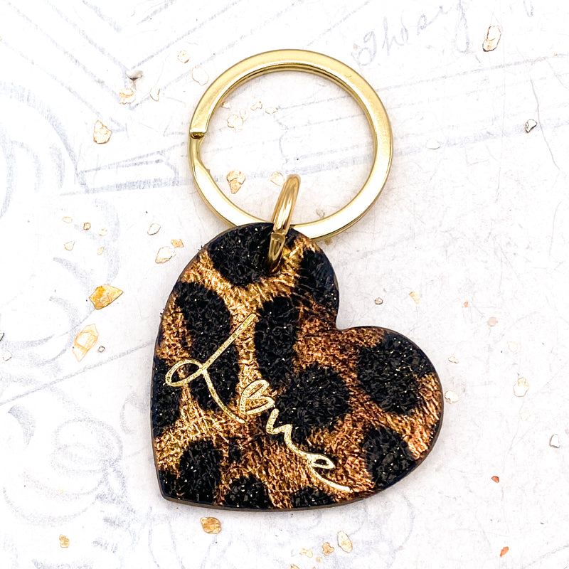 Leather Heart Keychain - Gig's Paris Find