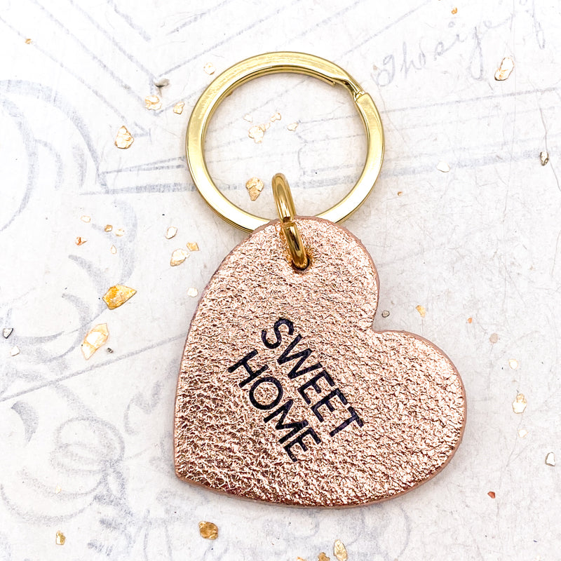 Leather Heart Keychain - Gig's Paris Find