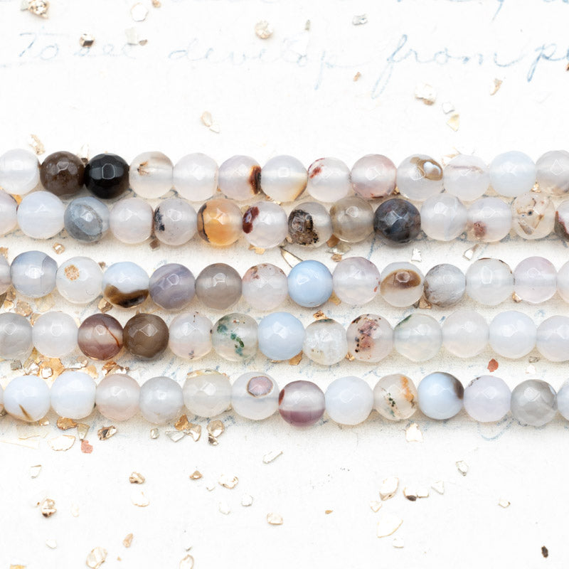 6mm Agate Round Gemstone Bead Strand