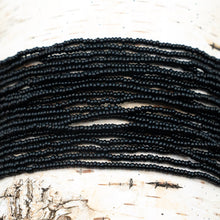 Load image into Gallery viewer, 15/0 Black Seed Bead Hank
