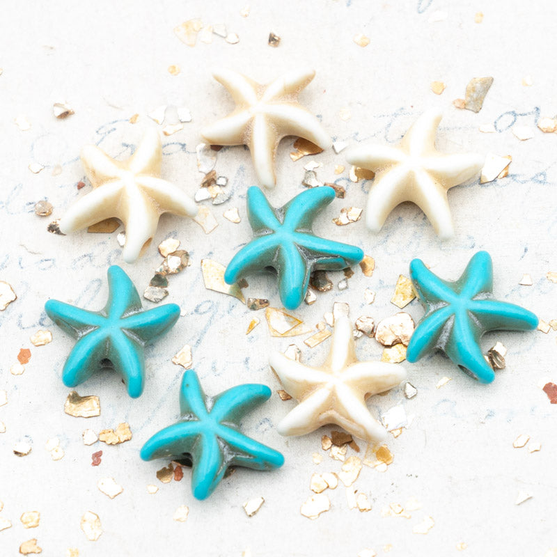 Starfish Synthetic Turquoise Bead Set - 8 Pieces