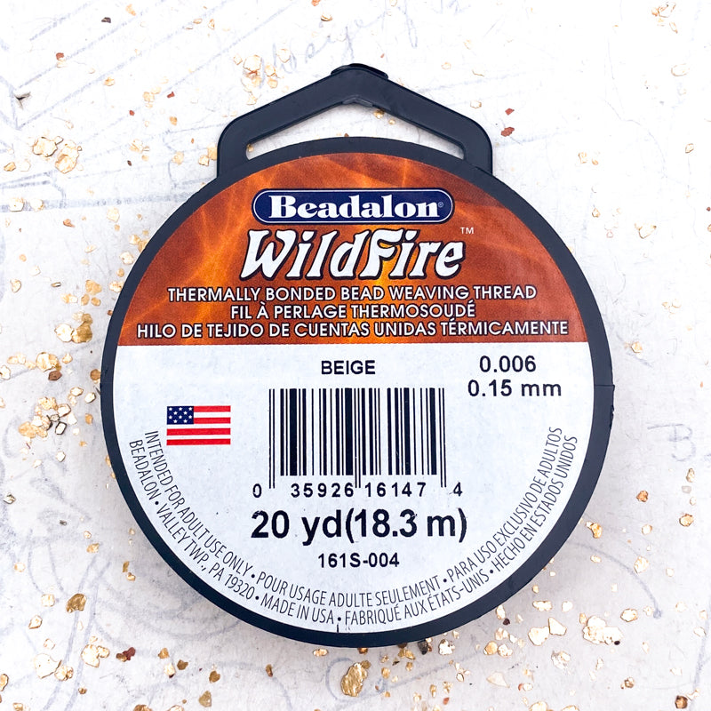 Beige Wildfire Bead Weaving Thread - 0.15mm