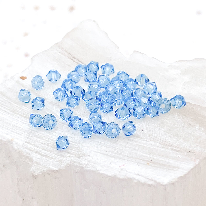 2.5mm Aquamarine Premium Crystal Bead Set - 48 Pcs