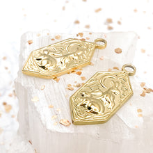 Load image into Gallery viewer, Golden Bunny at Night Charm Pair
