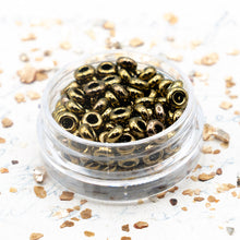 Load image into Gallery viewer, 6/0 Metallic Dark Gold Bronze Demi Round Seed Beads
