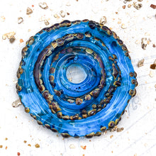 Load image into Gallery viewer, Rita&#39;s Bright Blue Funky Disc Pendant
