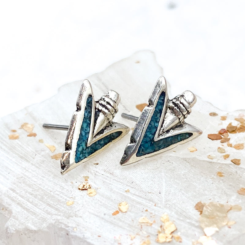 Turquoise Arrow Earring Pair