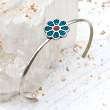 Load image into Gallery viewer, Turquoise Daisy Cuff
