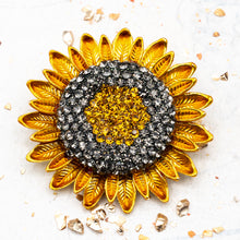 Load image into Gallery viewer, Sparkle Sunflower Brooch
