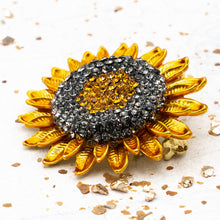 Load image into Gallery viewer, Sparkle Sunflower Brooch
