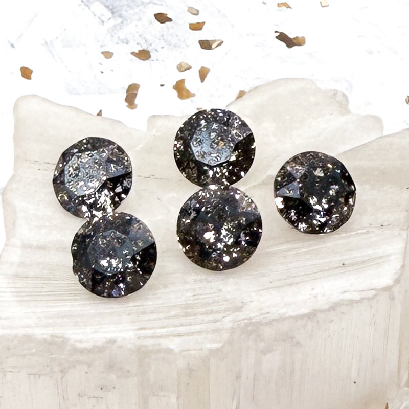 8mm Black Patina Premium Austrian Crystal Unfoiled Set - 5pcs