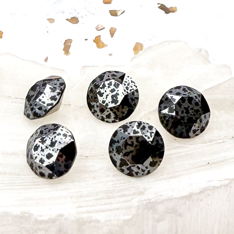 8mm Silver Patina DeLite Premium Austrian Crystal Unfoiled Set - 5pcs