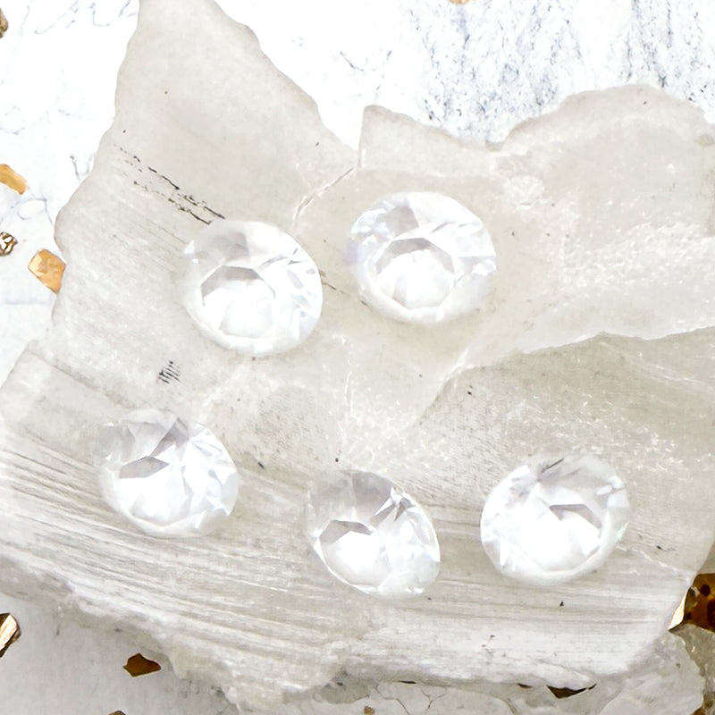8mm White Opal DeLite Premium Austrian Crystal Unfoiled Set - 5pcs