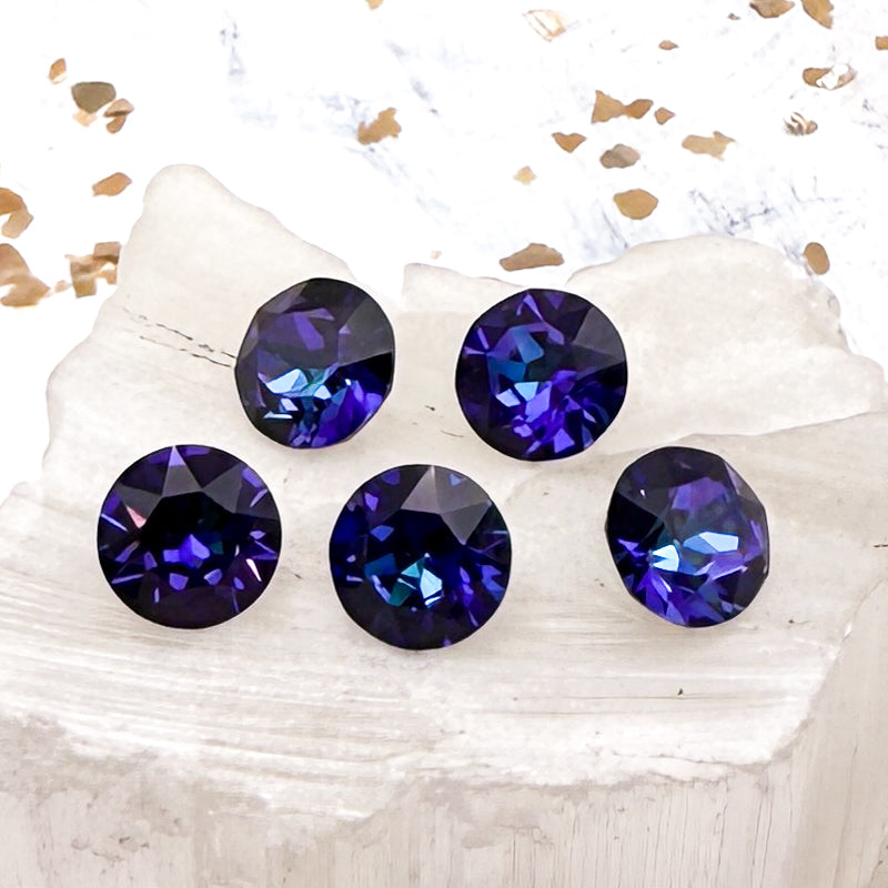 8mm Heliotrope Premium Austrian Crystal Unfoiled Set - 5pcs
