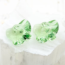 Load image into Gallery viewer, 18mm Peridot Premium Crystal Butterfly Charm Pair
