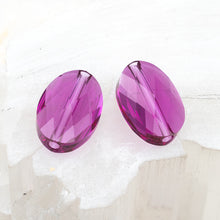 Load image into Gallery viewer, 14x10mm Fuchsia Premium Austrian Crystal Oval Pair
