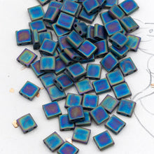 Load image into Gallery viewer, Matte Black AB Tila Beads
