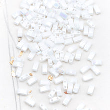 Load image into Gallery viewer, Pearl White Opaque Half Tila Beads
