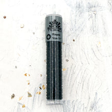 Load image into Gallery viewer, 11/0 Round Opaque Frosted Jet Seed Bead Tube
