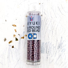 Load image into Gallery viewer, 11/0 Round Fancy Frosted Rose Beige Seed Bead Tube
