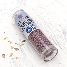 Load image into Gallery viewer, 11/0 Round Fancy Frosted Rose Beige Seed Bead Tube
