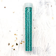 Load image into Gallery viewer, 11/0 Round Teal Seed Bead Tube
