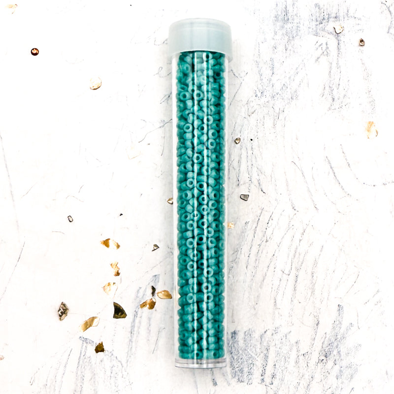 11/0 Round Teal Seed Bead Tube