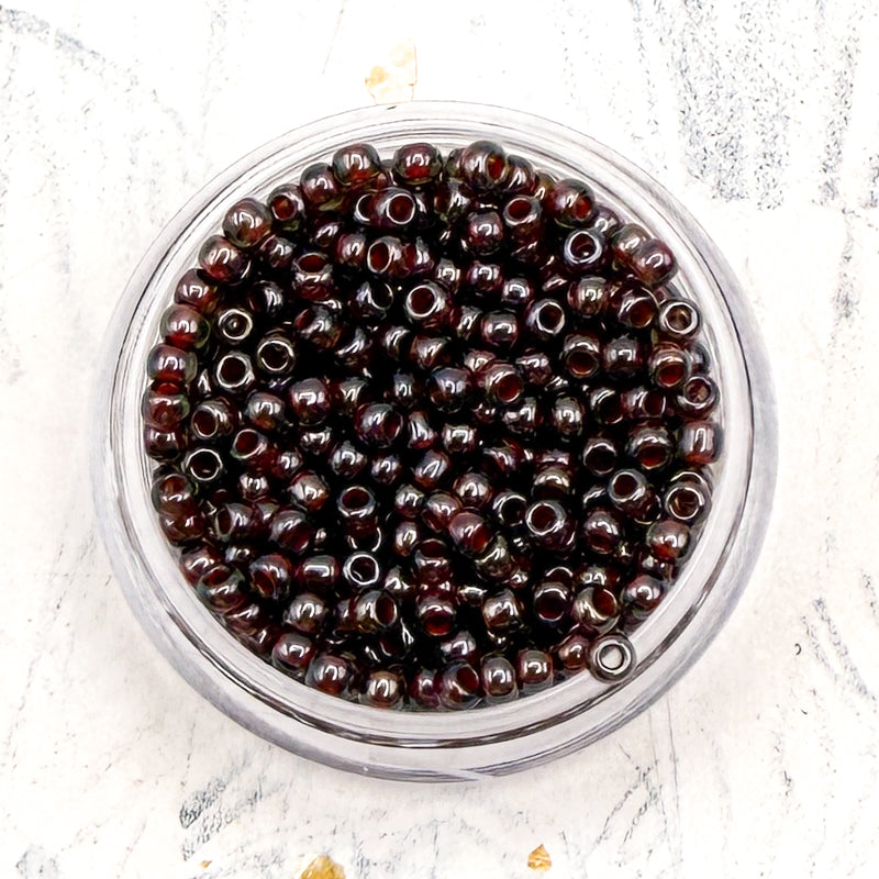 11/0 Round Dark Cranberry Seed Bead Tube