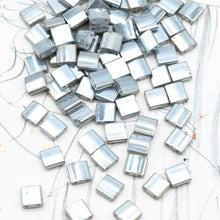 Load image into Gallery viewer, Galvanized Grey Luster Tila Beads
