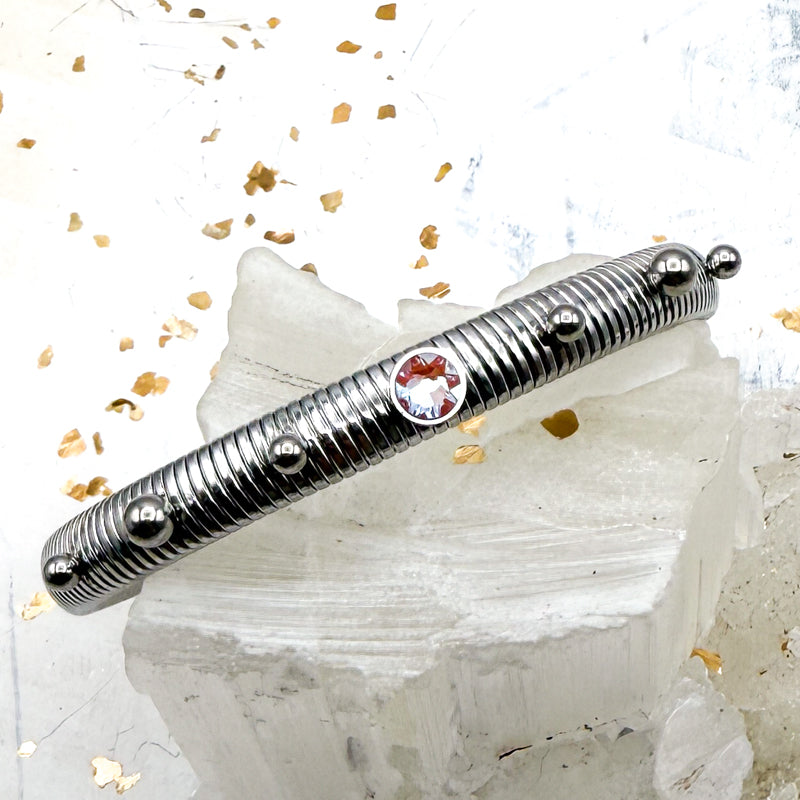 Slim, Stretchy, and Silver Women's Bracelet-Warm Colors
