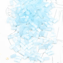 Load image into Gallery viewer, Silk Pale Light Blue Half Tila Beads
