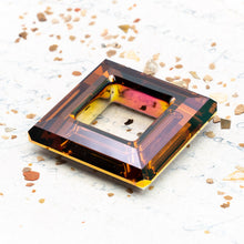 Load image into Gallery viewer, 30mm Copper Square Ring Premium Crystal Link
