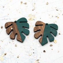 Load image into Gallery viewer, Monstera Wooden and Acrylic Charm Pair
